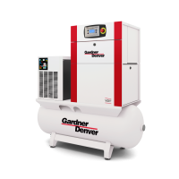 Screw air compressor Gardner Denver VS11 TK RSCGD1119V4 with receiver, variable speed, and dryer