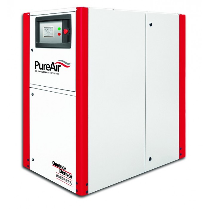 Single Stage Variable Speed Water Injected Oil-Free Air Compressor Gardner Denver EnviroAire VS22 A350041121