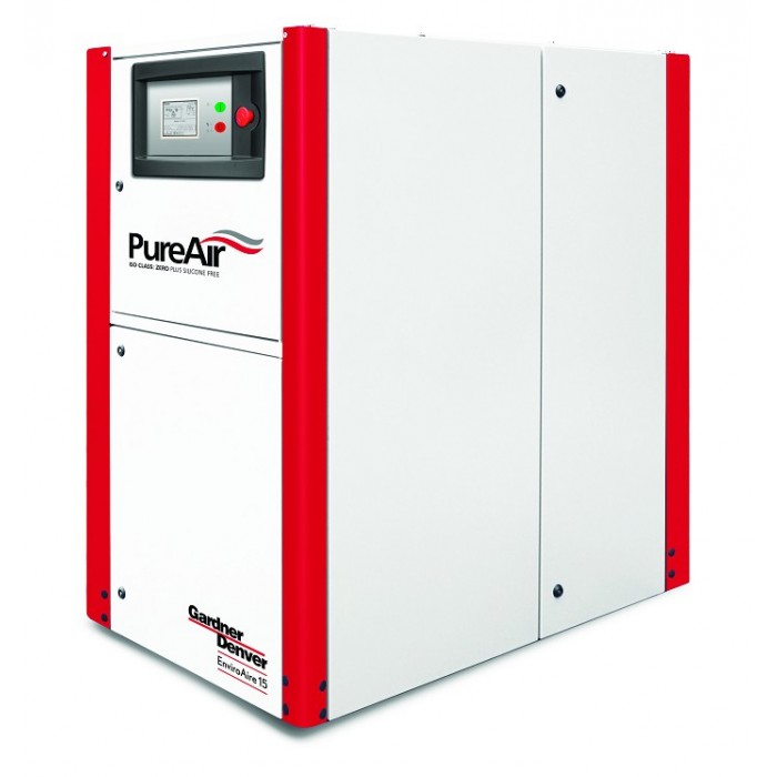 Single Stage Variable Speed Water Injected Oil-Free Air Compressor Gardner Denver EnviroAire VS15 A350041111W